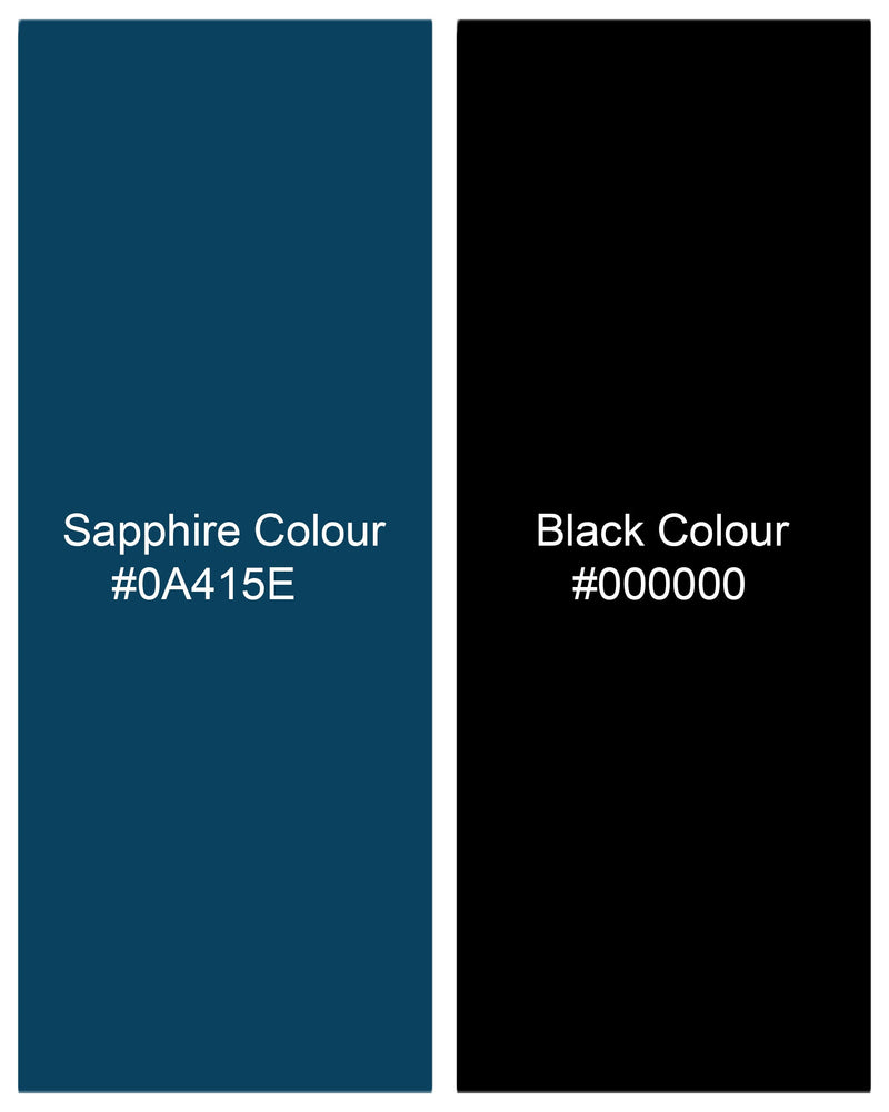 Sapphire Blue With Black Plaid Pant T1993-28, T1993-30, T1993-32, T1993-34, T1993-36, T1993-38, T1993-40, T1993-42, T1993-44