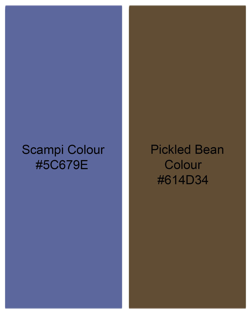 Scampi Blue With Pickled Brown Plaid Pant T2017-28, T2017-30, T2017-32, T2017-34, T2017-36, T2017-38, T2017-40, T2017-42, T2017-44