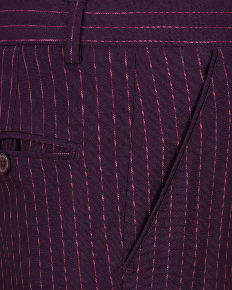 Tolopea Purple with Byzantium Pink Striped Pant T2035-28, T2035-30, T2035-32, T2035-34, T2035-36, T2035-38, T2035-40, T2035-42, T2035-44