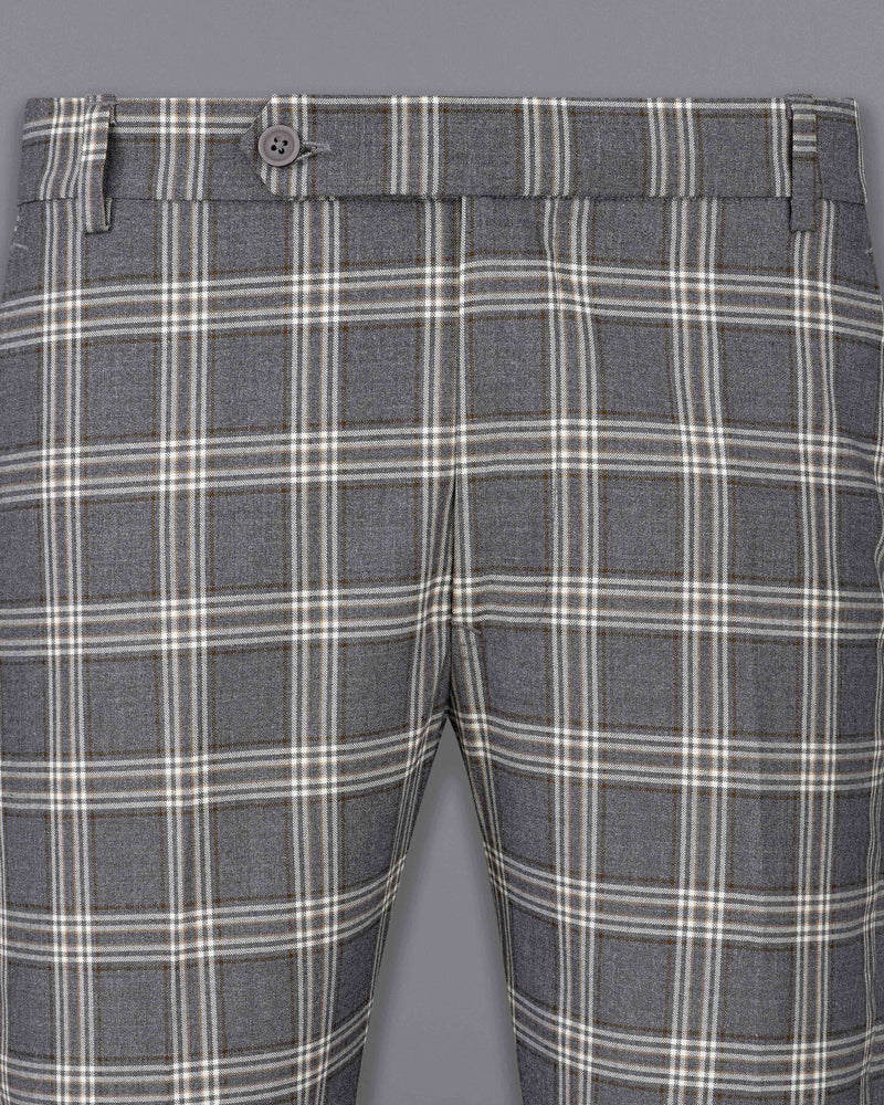 Smoky Gray Plaid Pant T2058-28, T2058-30, T2058-32, T2058-34, T2058-36, T2058-38, T2058-40, T2058-42, T2058-44