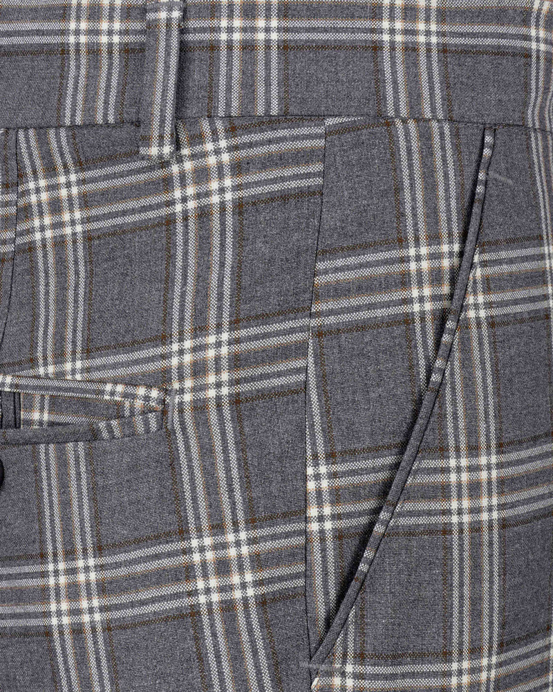 Smoky Gray Plaid Pant T2058-28, T2058-30, T2058-32, T2058-34, T2058-36, T2058-38, T2058-40, T2058-42, T2058-44