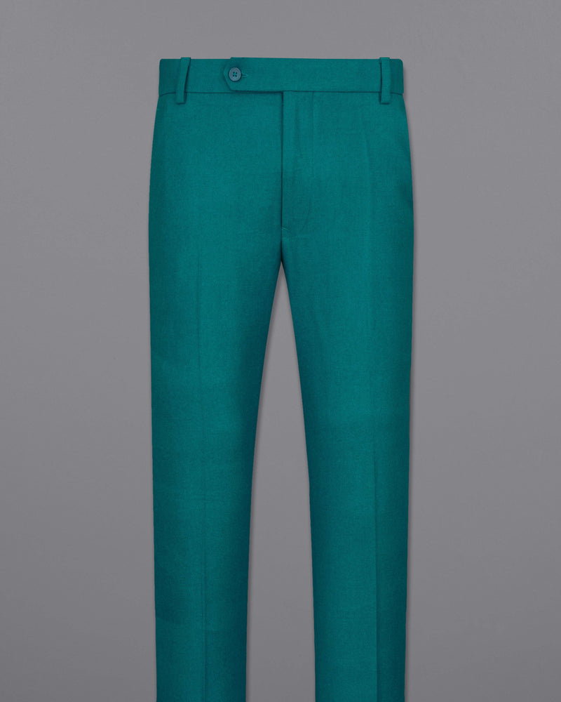 Turquoise Pure Wool Textured Pant T2068-28, T2068-30, T2068-32, T2068-34, T2068-36, T2068-38, T2068-40, T2068-42, T2068-44