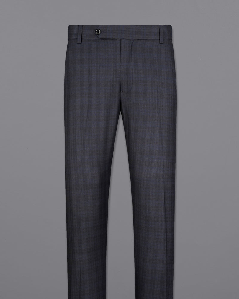 Cloud Burst Navy Blue with Iridium Gray Plaid Pant T2093-28, T2093-30, T2093-32, T2093-34, T2093-36, T2093-38, T2093-40, T2093-42, T2093-44