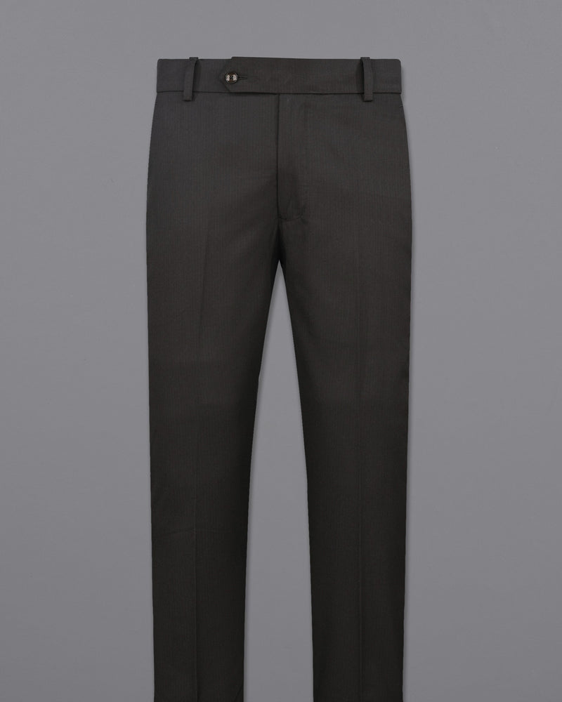 Jade Black Textured Pant