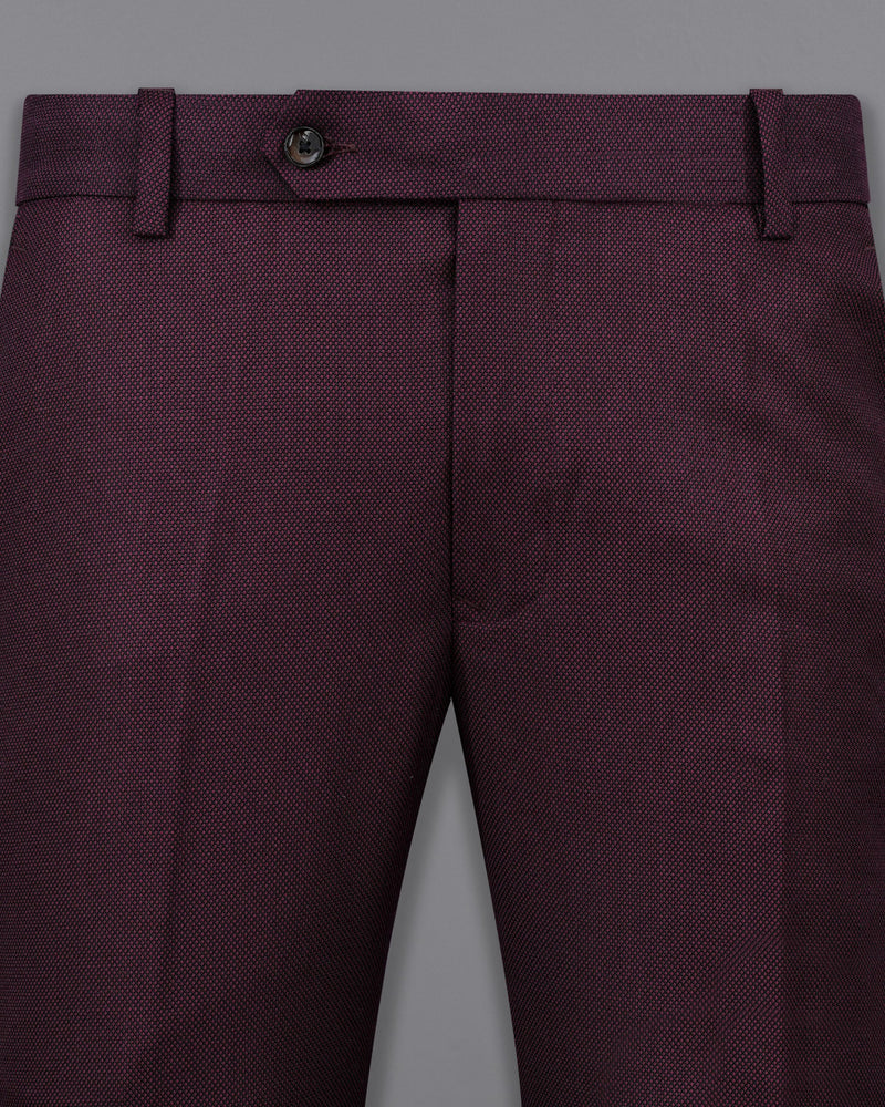 Eclipse Maroon Textured Pant