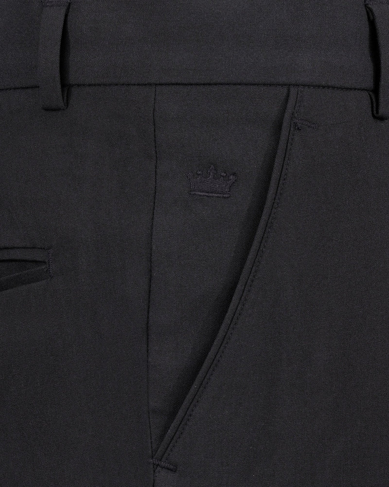 Jaguar Black Textured Pant