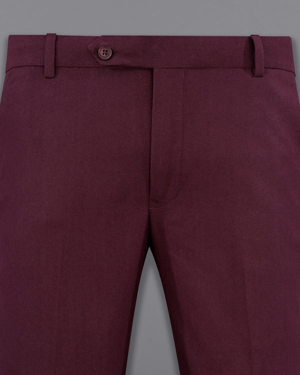 Wine Berry Wool Rich Pant