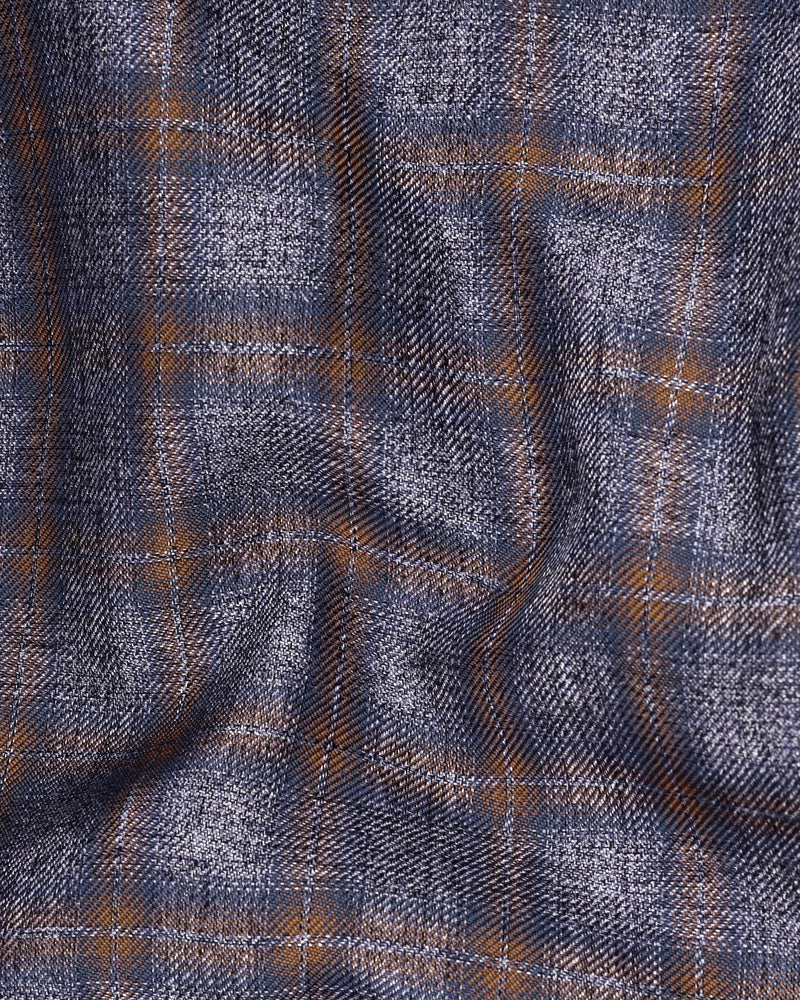 Martini Gray with Potters Brown Plaid Pant T2147-28, T2147-30, T2147-32, T2147-34, T2147-36, T2147-38, T2147-40, T2147-42, T2147-44
