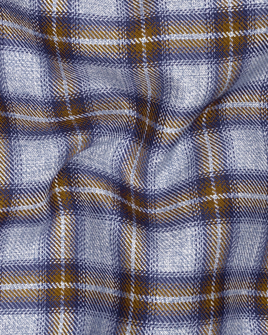 Chateau Blue with Cocoa Brown Plaid Pant T2149-28, T2149-30, T2149-32, T2149-34, T2149-36, T2149-38, T2149-40, T2149-42, T2149-44

