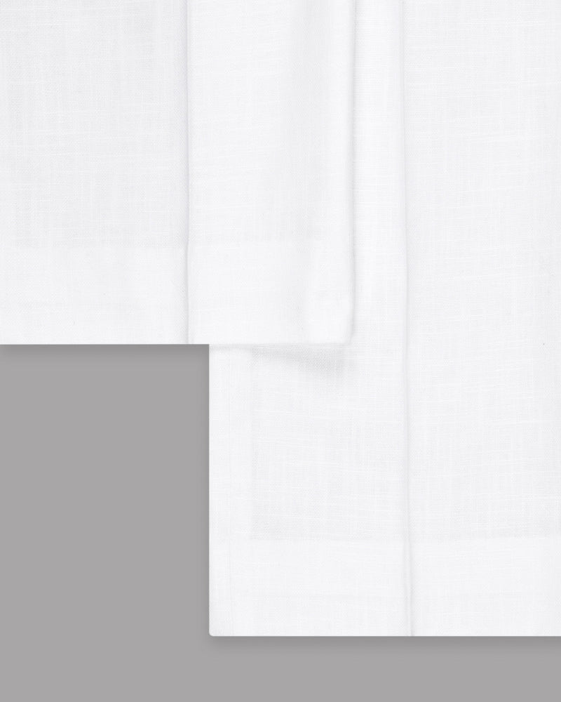 Bright White Linen Performance Pant