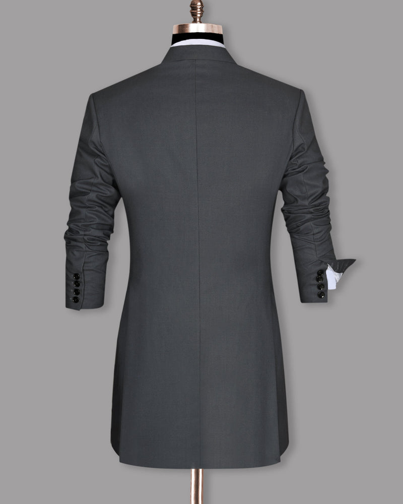 Grey Textured Cotton Trench Coat TCB04SB-52, TCB04SB-50, TCB04SB-60, TCB04SB-48, TCB04SB-54, TCB04SB-40, TCB04SB-58, TCB04SB-44, TCB04SB-46, TCB04SB-38, TCB04SB-42, TCB04SB-36, TCB04SB-56