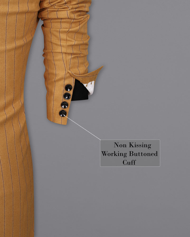 Tussock Mustard Yellow Striped Single Breasted Trench Coat TCB2034-SB-36, TCB2034-SB-38, TCB2034-SB-40, TCB2034-SB-42, TCB2034-SB-44, TCB2034-SB-46, TCB2034-SB-48, TCB2034-SB-50, TCB2034-SB-52, TCB2034-SB-54, TCB2034-SB-56, TCB2034-SB-58, TCB2034-SB-60