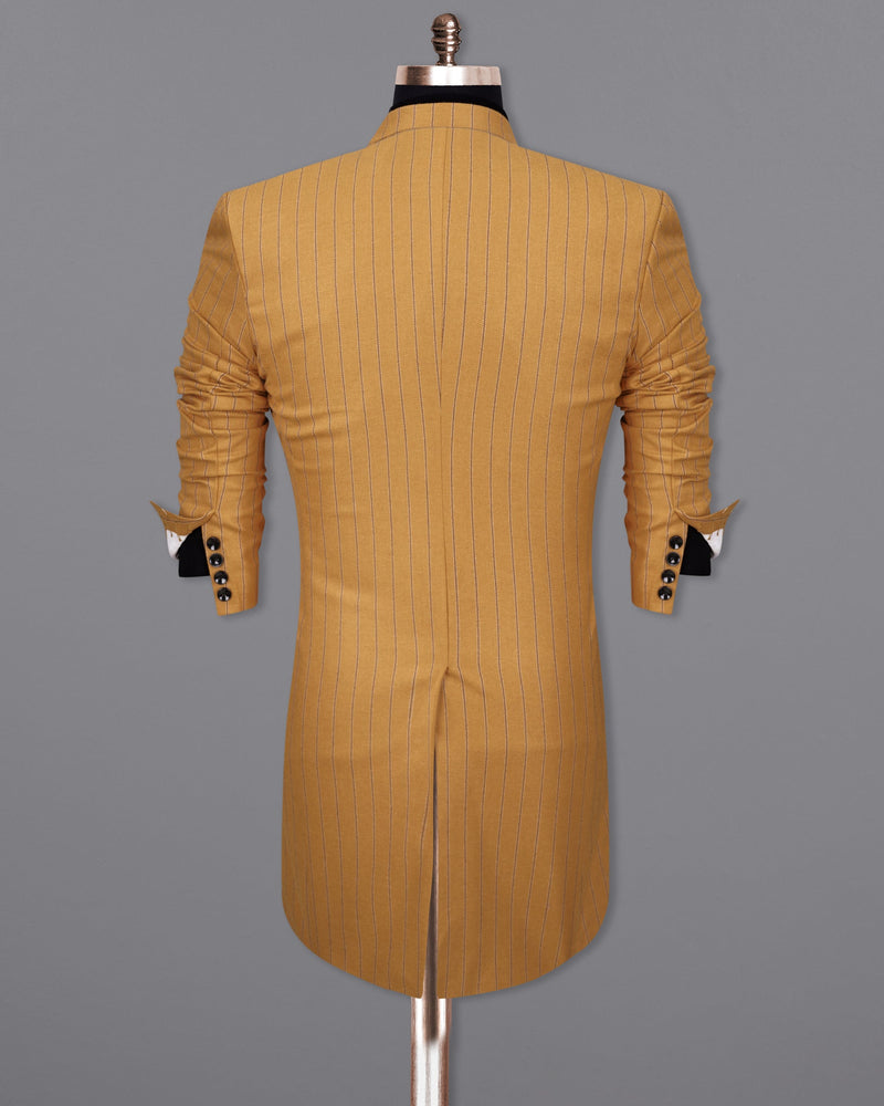 Tussock Mustard Yellow Striped Single Breasted Trench Coat TCB2034-SB-36, TCB2034-SB-38, TCB2034-SB-40, TCB2034-SB-42, TCB2034-SB-44, TCB2034-SB-46, TCB2034-SB-48, TCB2034-SB-50, TCB2034-SB-52, TCB2034-SB-54, TCB2034-SB-56, TCB2034-SB-58, TCB2034-SB-60