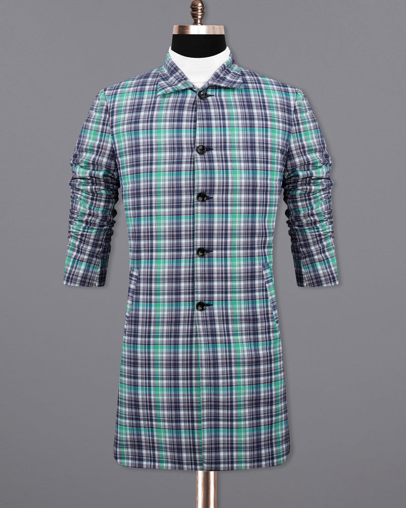 Keppel Green Windowpane with Valhalla Blue Premium Cotton Designer Trench Coat TCB2109-SB-D197-36, TCB2109-SB-D197-38, TCB2109-SB-D197-40, TCB2109-SB-D197-42, TCB2109-SB-D197-44, TCB2109-SB-D197-46, TCB2109-SB-D197-48, TCB2109-SB-D197-50, TCB2109-SB-D197-52, TCB2109-SB-D197-54, TCB2109-SB-D197-56, TCB2109-SB-D197-58, TCB2109-SB-D197-60