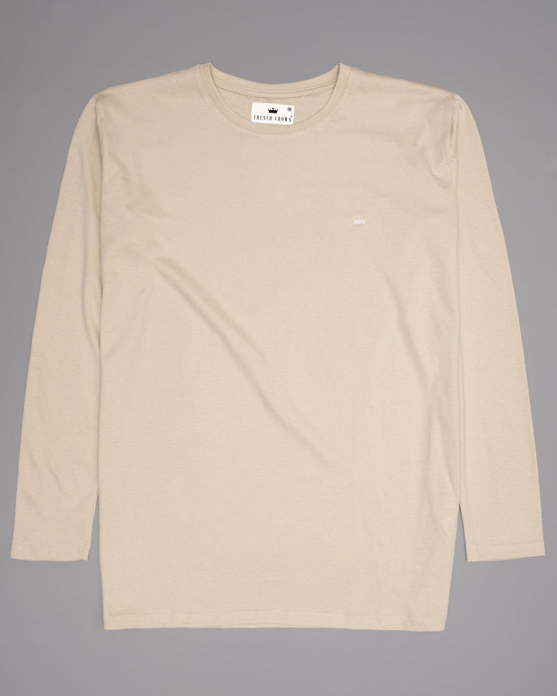 Merino Cream Full-Sleeve Super Soft Organic Cotton T-Shirt