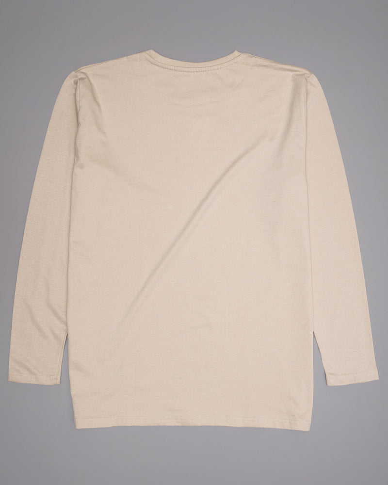 Merino Cream Full-Sleeve Super Soft Organic Cotton T-Shirt