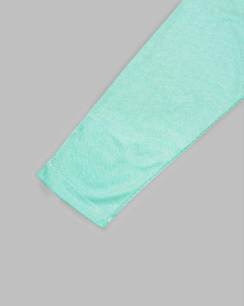 Magic Mint Full Sleeve Pinstriped Supima Cotton T-shirt