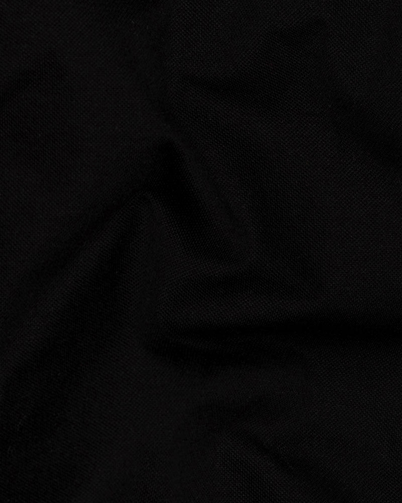 Jade Black Pique Premium Cotton Polo