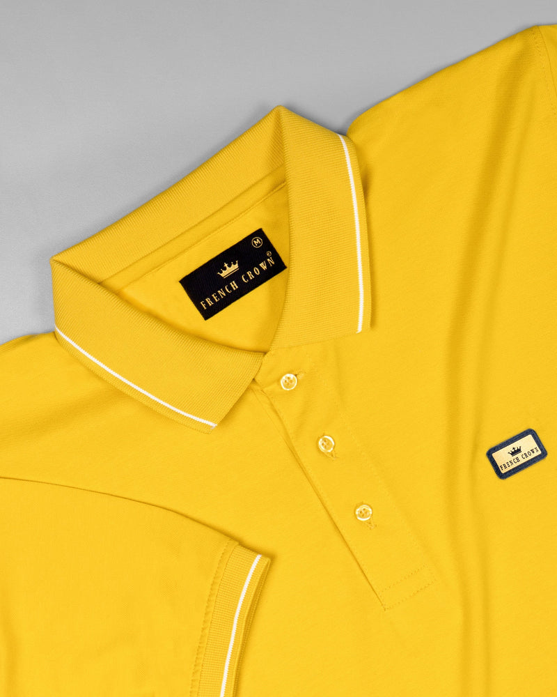 Lightning Yellow Super Soft Organic Cotton Pique Polo