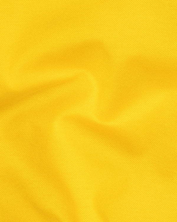 Lightning Yellow Super Soft Organic Cotton Pique Polo