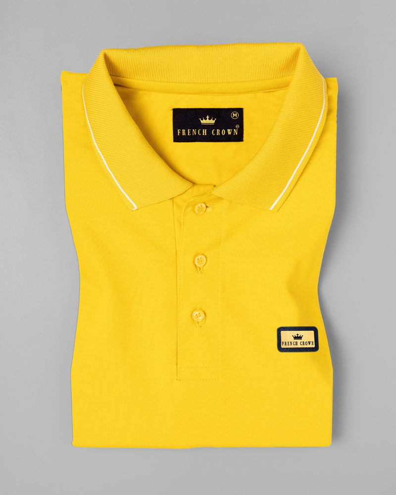 Lightning Yellow Super Soft Organic Cotton Pique Polo