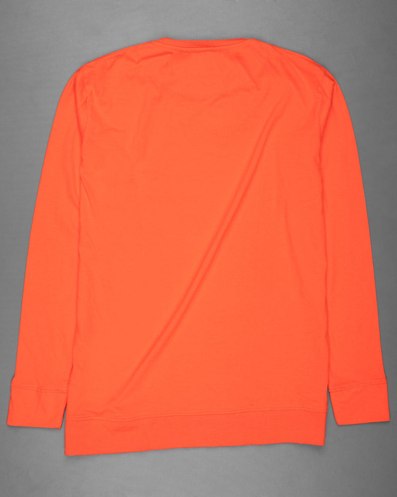 Orange Full Sleeve Premium Cotton Jersey Sweatshirt TS443-S, TS443-M, TS443-L, TS443-XL, TS443-XXL