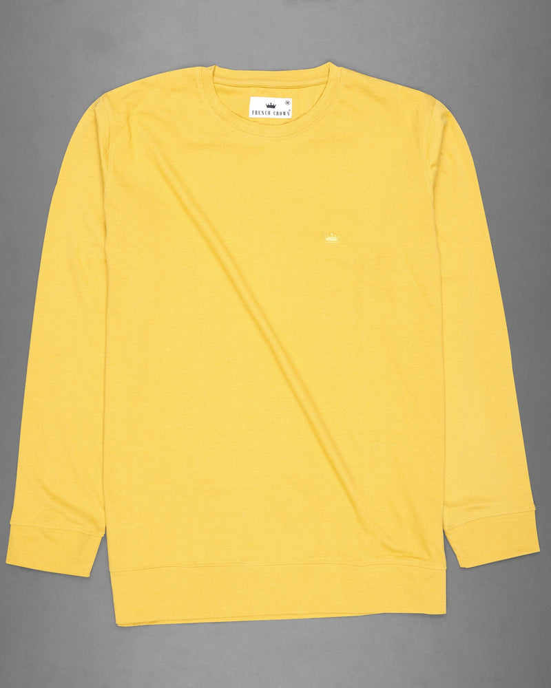 Goldenrod Yellow Full Sleeve Premium Cotton Jersey Sweatshirt TS459-S, TS459-M, TS459-L, TS459-XL, TS459-XXL