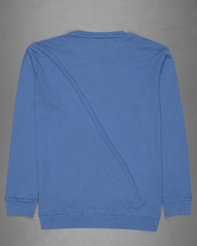 Danube Blue Full Sleeve Premium Cotton Jersey Sweatshirt TS461-S, TS461-M, TS461-L, TS461-XL, TS461-XXL 