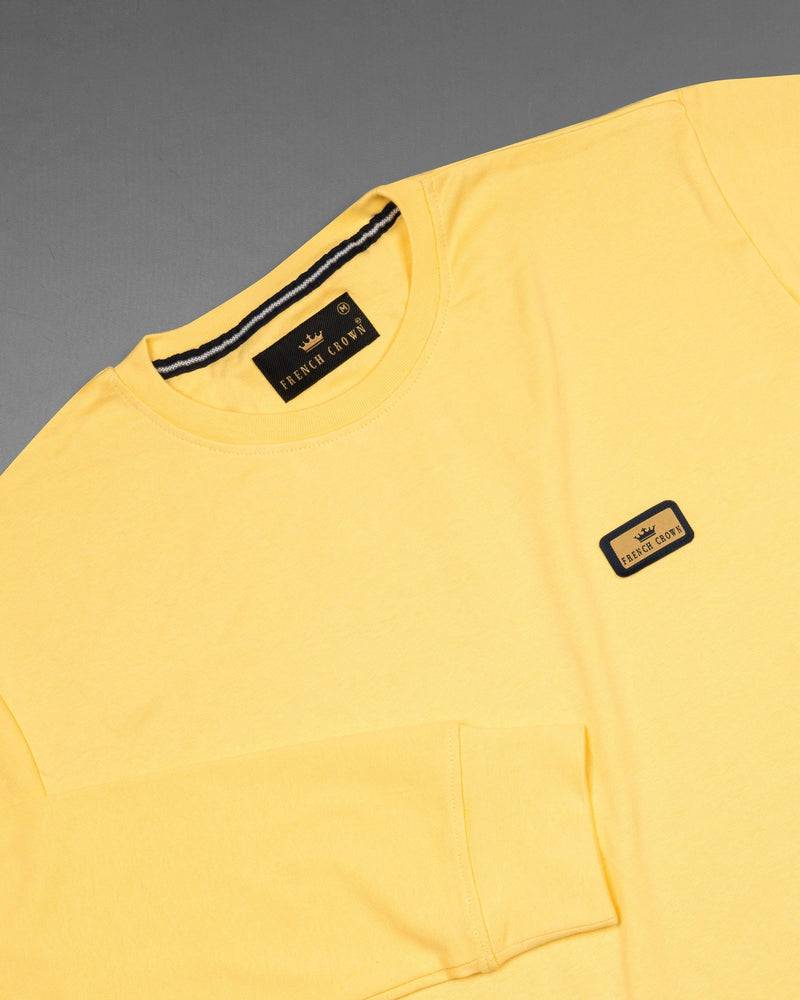 Sweet Corn Yellow Full Sleeve Premium Cotton Jersey Sweatshirt TS480-S, TS480-M, TS480-L, TS480-XL, TS480-XXL