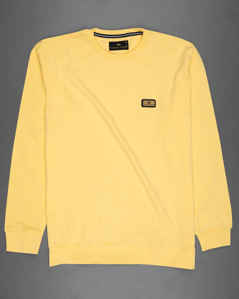 Sweet Corn Yellow Full Sleeve Premium Cotton Jersey Sweatshirt TS480-S, TS480-M, TS480-L, TS480-XL, TS480-XXL