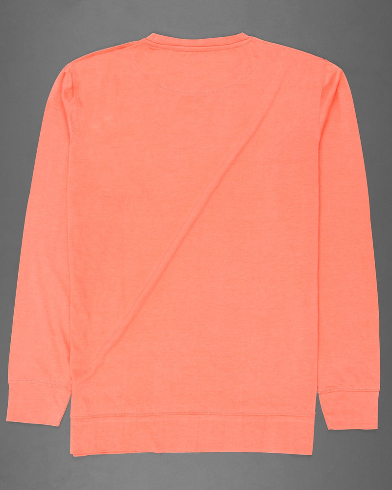 Salmon Full Sleeve Super Soft Premium Cotton Sweatshirt TS494-S, TS494-M, TS494-L, TS494-XL, TS494-XXL