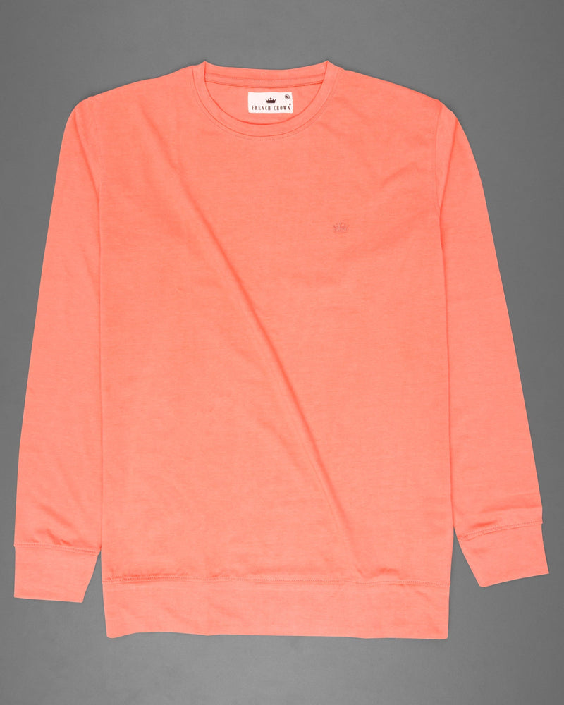 Salmon Full Sleeve Super Soft Premium Cotton Sweatshirt TS494-S, TS494-M, TS494-L, TS494-XL, TS494-XXL