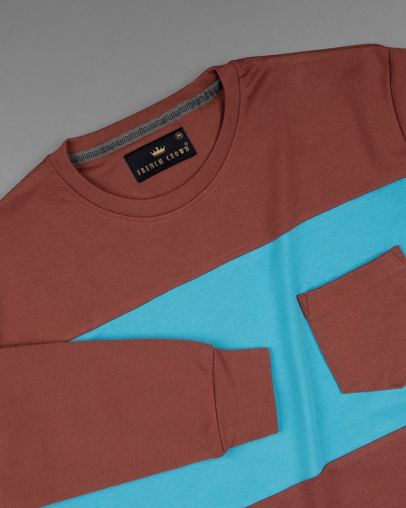 Kenyan Copper and Picton Blue Super Soft Premium Jersey Sweatshirt TS516-S, TS516-M, TS516-L, TS516-XL, TS516-XXL