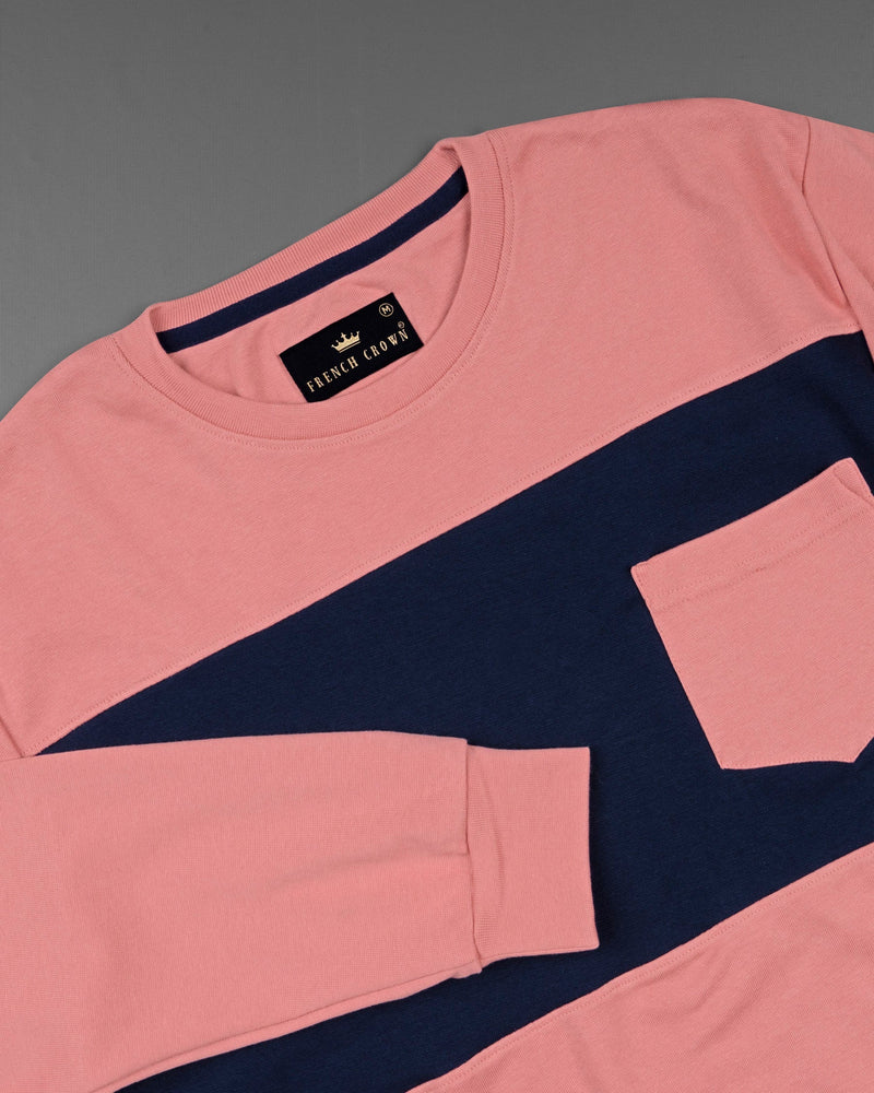 Wewak Pink Dobby Textured Pique Sweatshirt TS520-S, TS520-M, TS520-L, TS520-XL, TS520-XXL