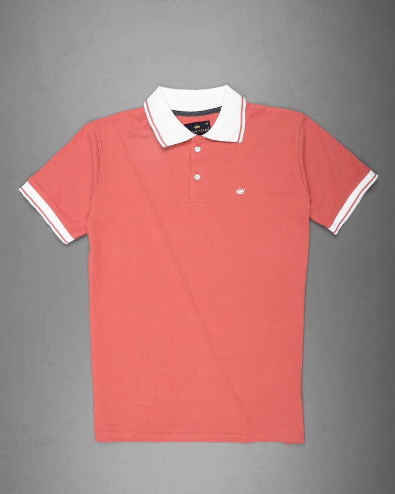 Sunglo Pink Mercerized Pique Polo TS529-S, TS529-M, TS529-L, TS529-XL, TS529-XXL