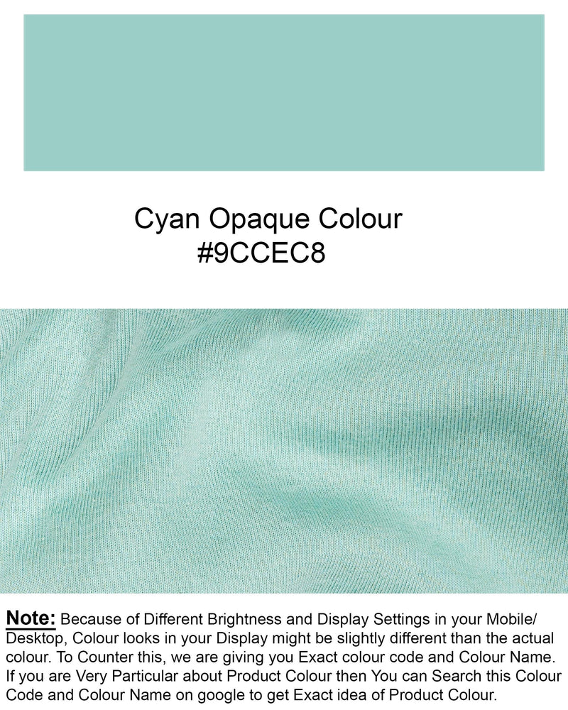 Cyan Opaque Pique Premium Cotton Polo