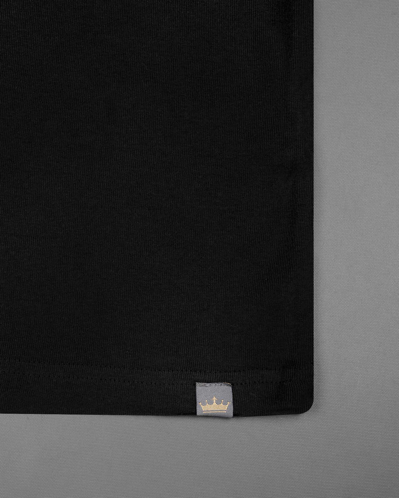 Cinder Black Pique Premium Cotton Polo