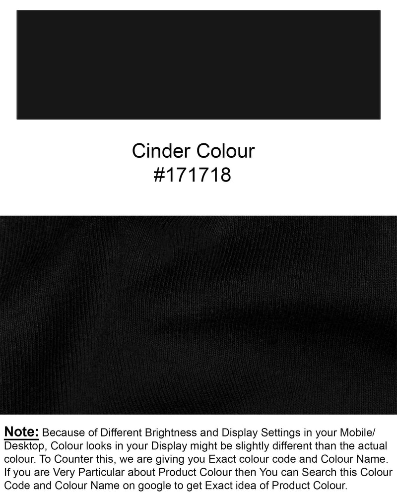 Cinder Black Pique Premium Cotton Polo