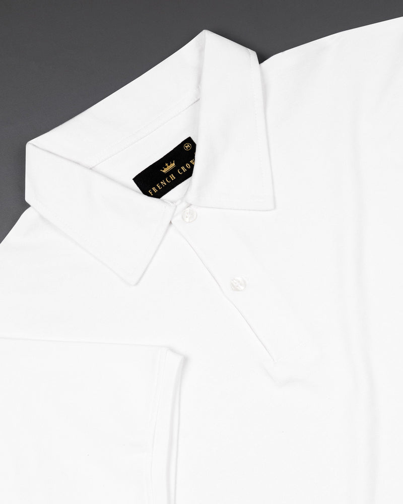 Snow Drift White Pique Premium Cotton Polo