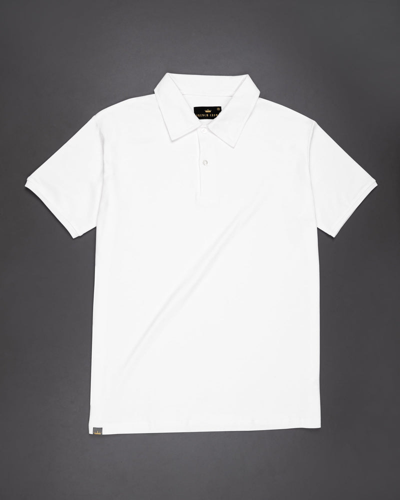 Snow Drift White Pique Premium Cotton Polo