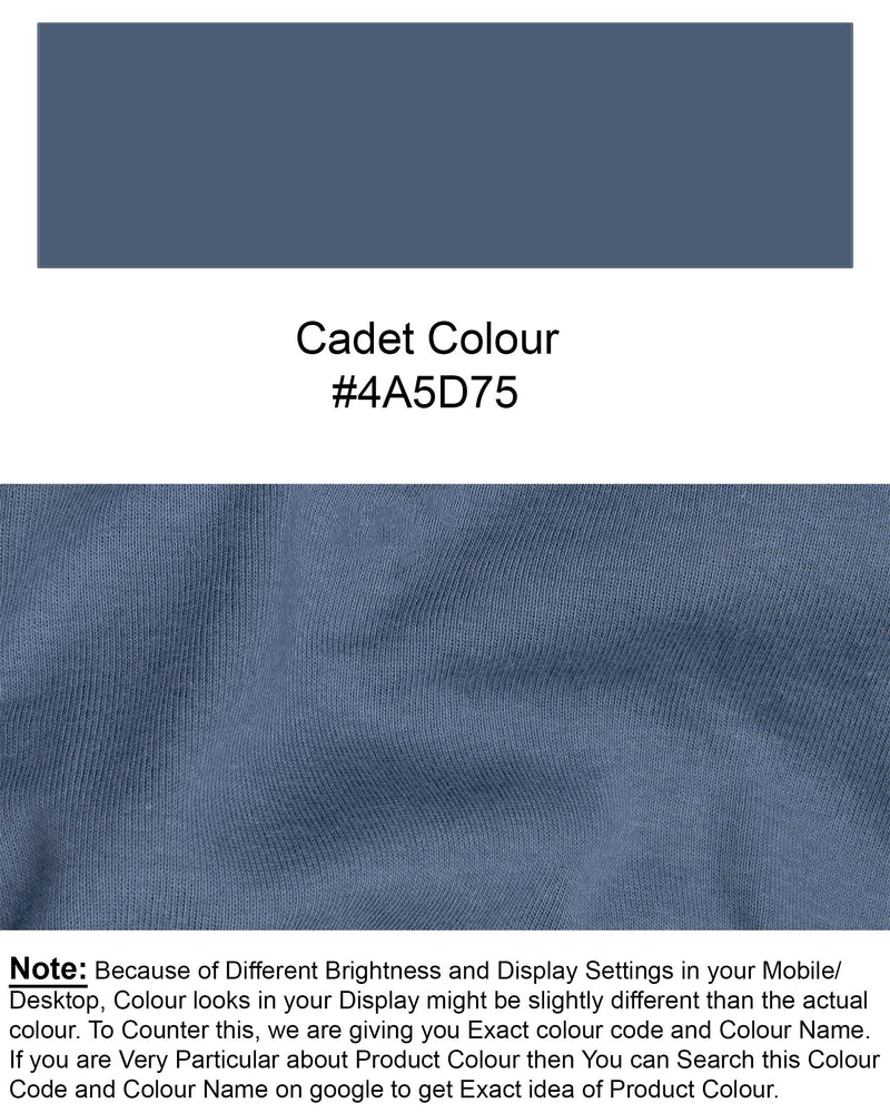 Cadet Blue Pique Premium Cotton Polo