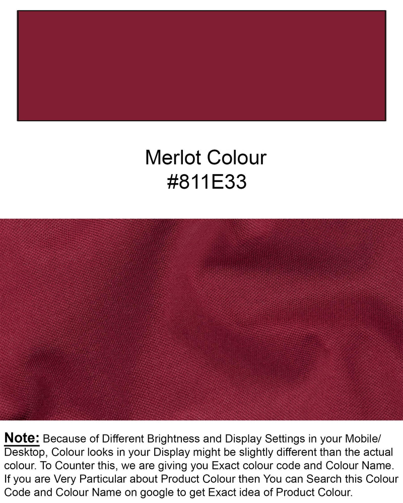 Merlot Red Super Soft Full Sleeve Pique Polo