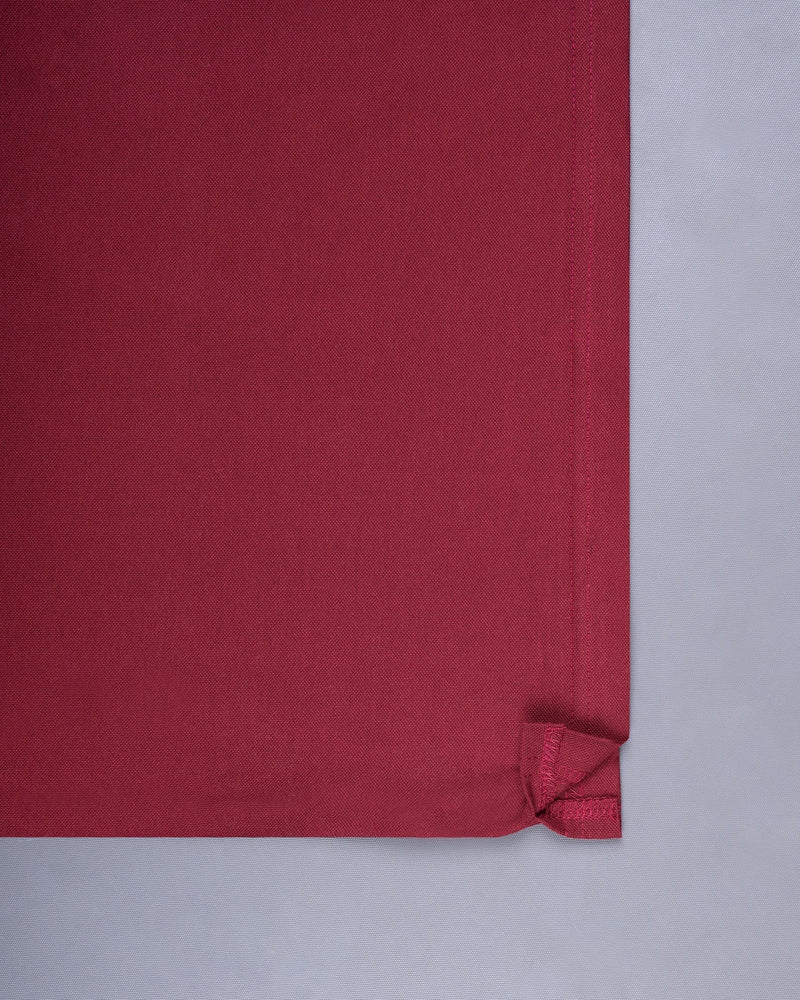 Merlot Red Super Soft Full Sleeve Pique Polo