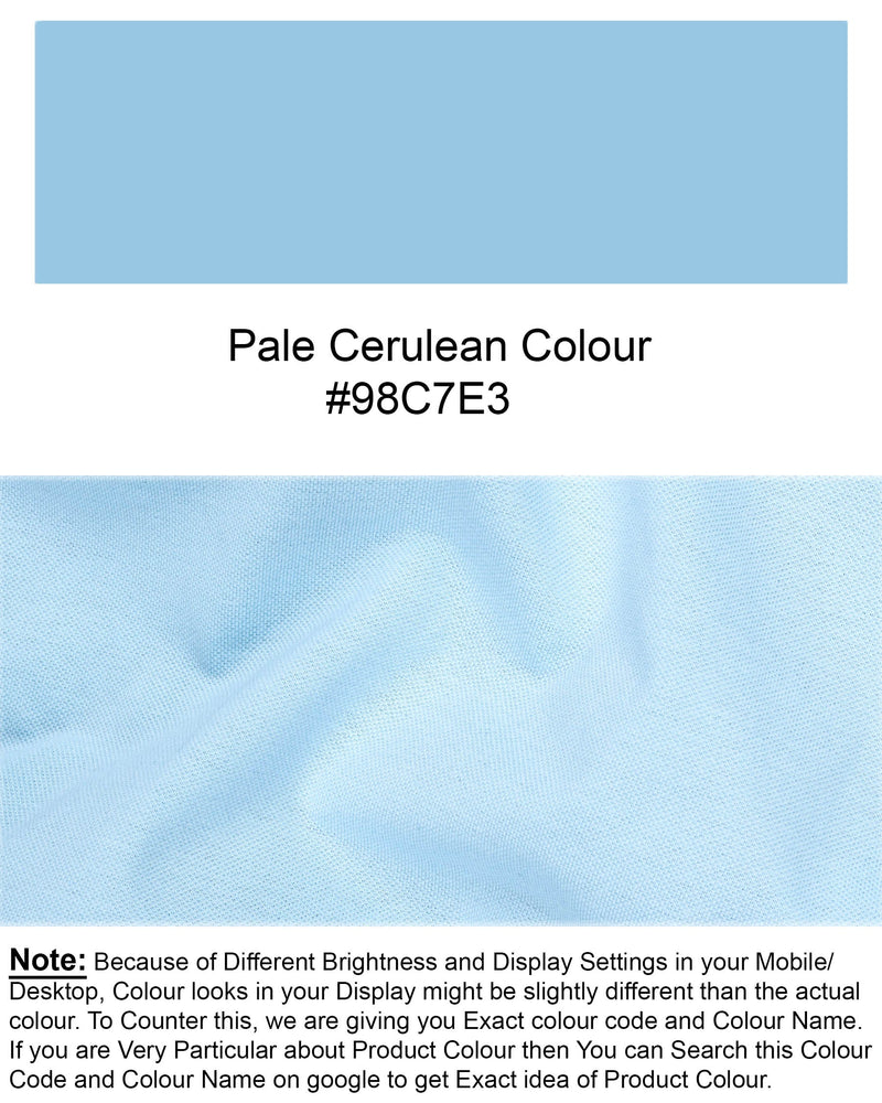 Pale Cerulean Blue Full sleeve Premiums Cotton Pique Polo