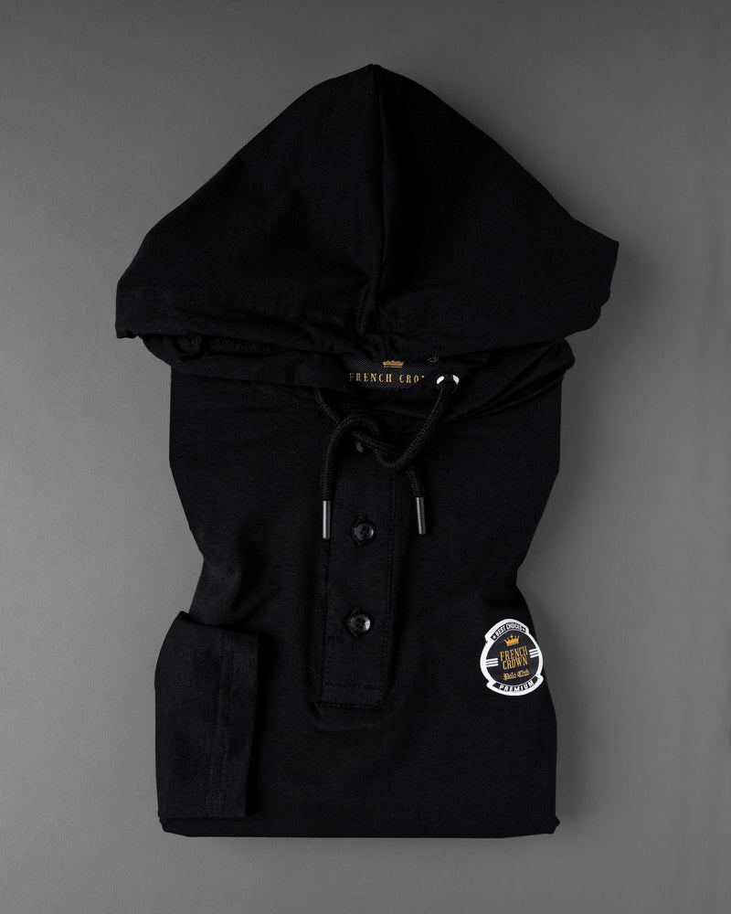 Jade Black Lightweight Hoodie