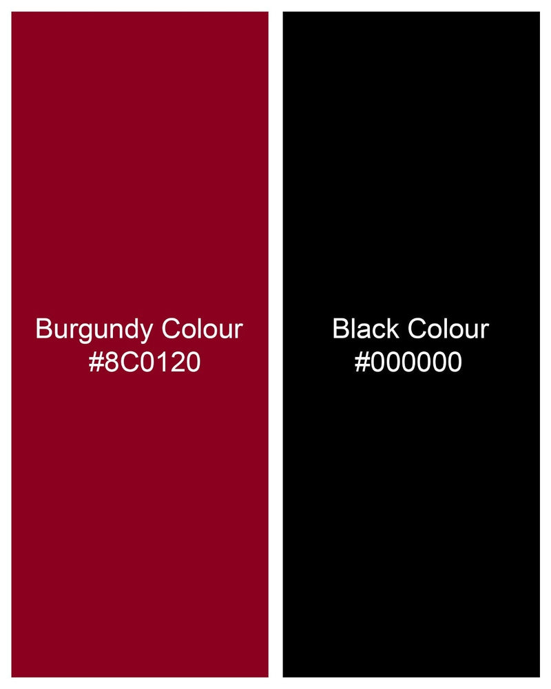 Burgundy and Jade Black Patch Polo TS597-S, TS597-M, TS597-L, TS597-XL, TS597-XXL, TS597-3XL, TS597-4XL