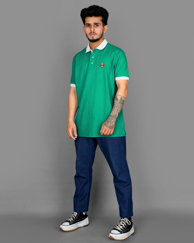 Teal Green Super Soft Organic Pique Polo TS614-S, TS614-M, TS614-L, TS614-XL, TS614-XXL, TS614-3XL, TS614-4XL