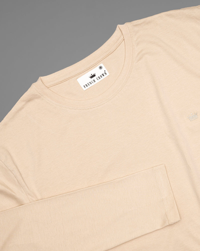 Beige Full-Sleeve Super soft Premium Cotton T-shirt TS082-S, TS082-M, TS082-XXL, TS082-L, TS082-XL, TS082-3XL, TS082-4XL