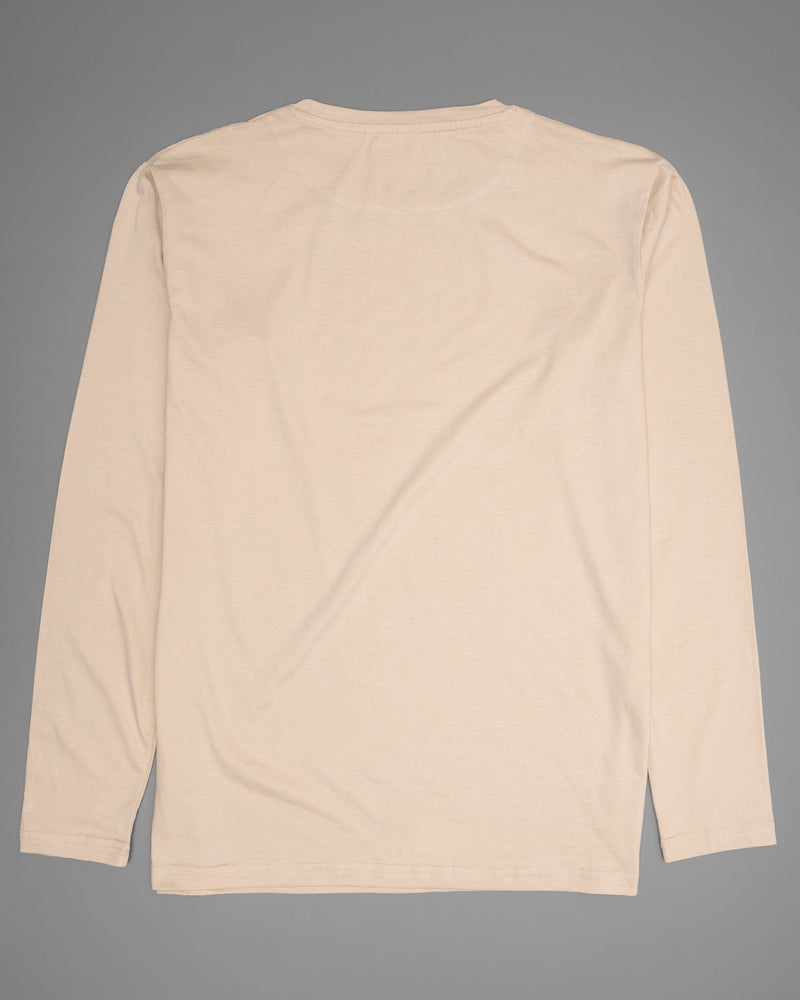 Beige Full-Sleeve Super soft Premium Cotton T-shirt