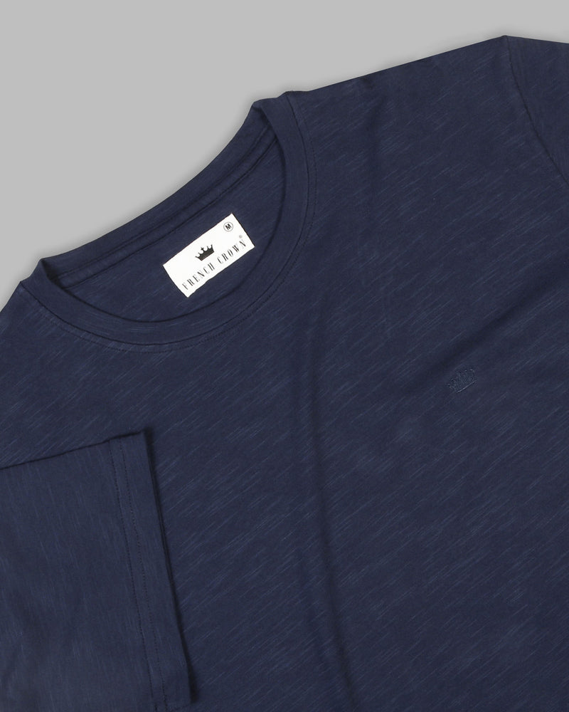 Navy Slubbed Super soft Supima Organic Cotton Jersey T-shirt TS162-S, TS162-M, TS162-XXL, TS162-XL, TS162-L